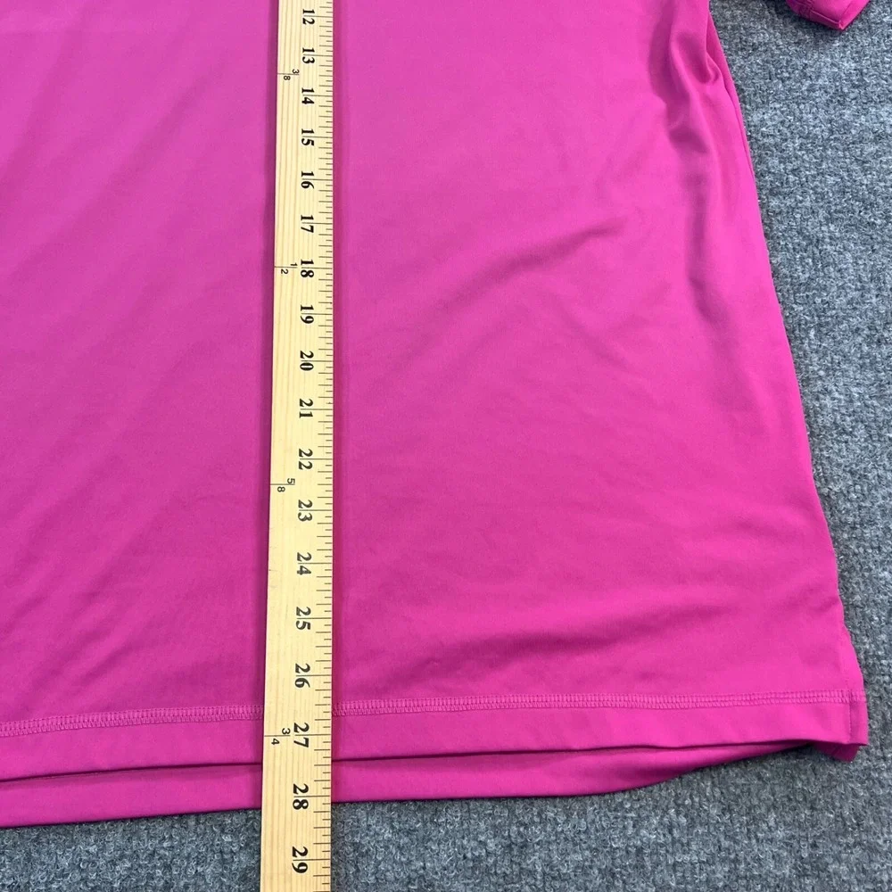 adidas Polo Shirt Men Large Pink Solid Golf PGA Golfers South Florida Puremotion